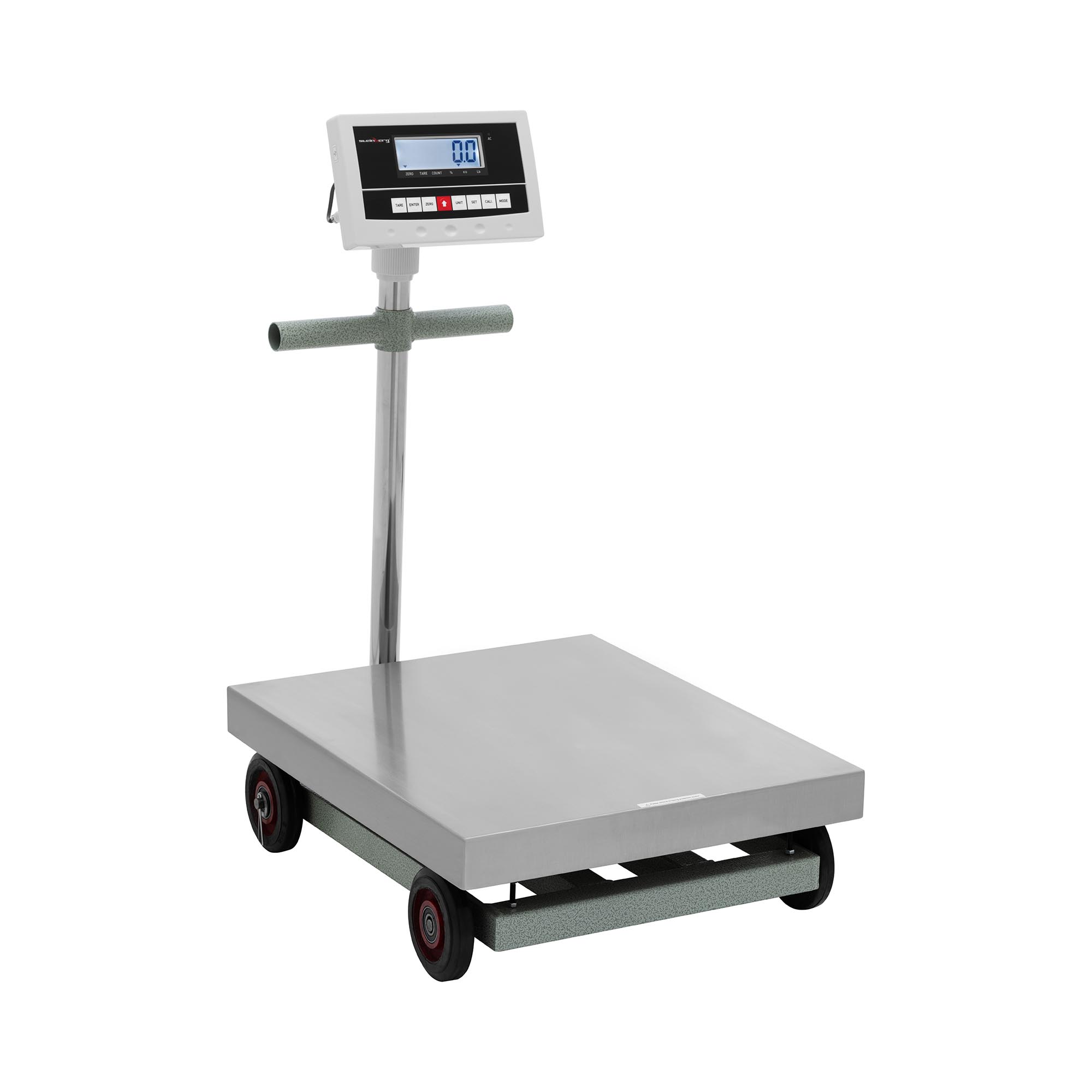 Steinberg Systems Plattformwaage - 600 kg / 0,1 kg - 50 x 60 cm - rollbar - kg / lb - LCD