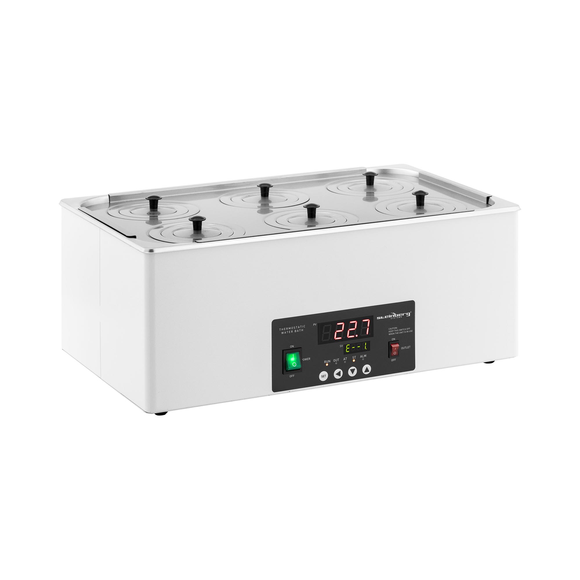 Steinberg Systems Thermostatisches Wasserbad - digital - 22,5 l - 5 - 100 °C - 500 x 300 x 150 mm