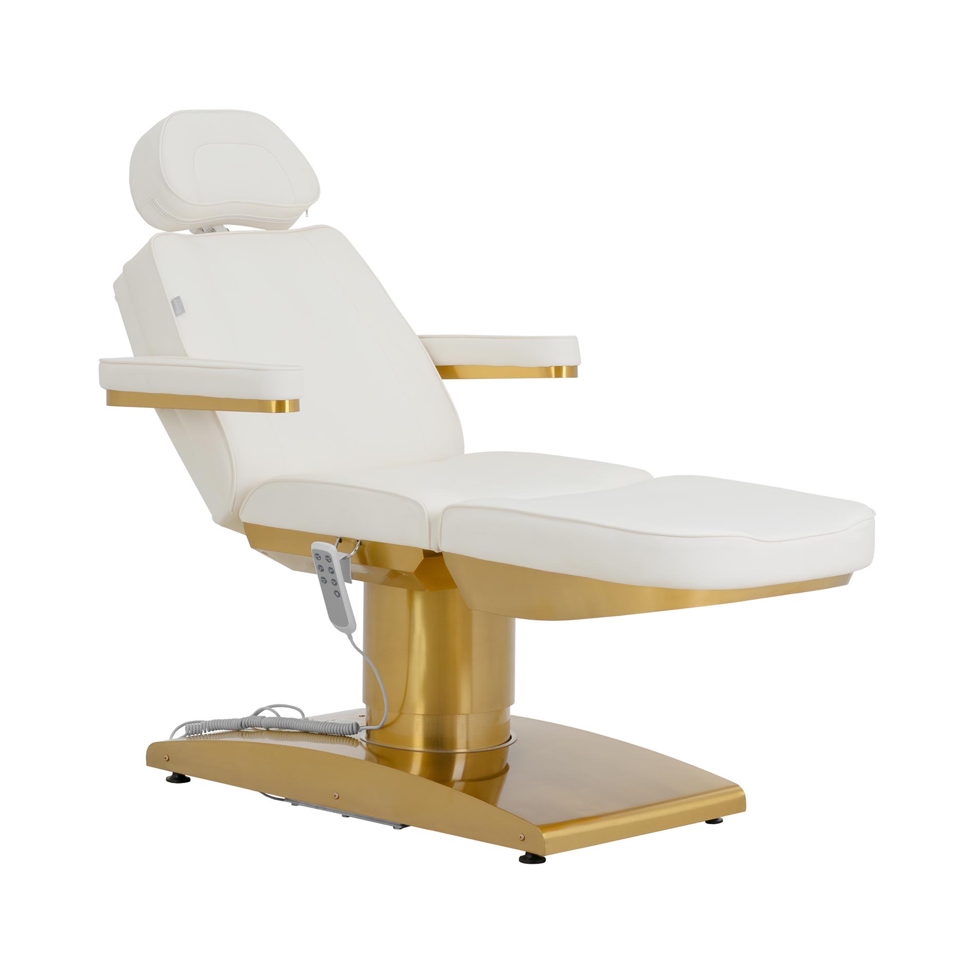 physa Elektrische Kosmetikliege beheizbar - 3 Motoren - 300 W - 195 x 60 x 62 - 82 cm - 200 kg - weiß/golden