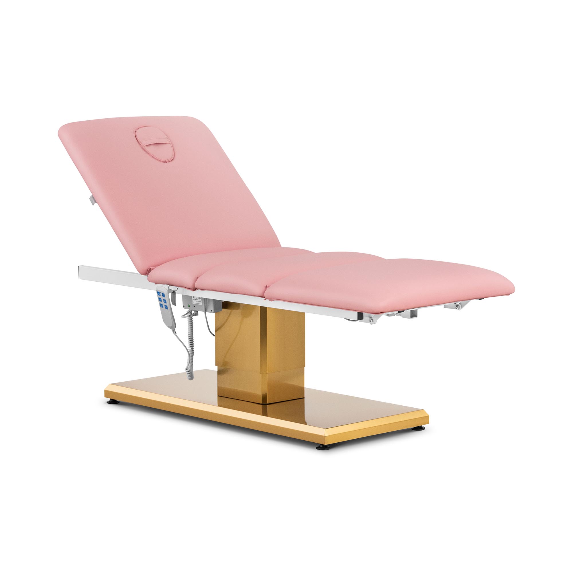 physa Elektrische Kosmetikliege - 3 Motoren - 300 W - 190 x 65 x 60 - 76 cm - 200 kg - rosa/golden