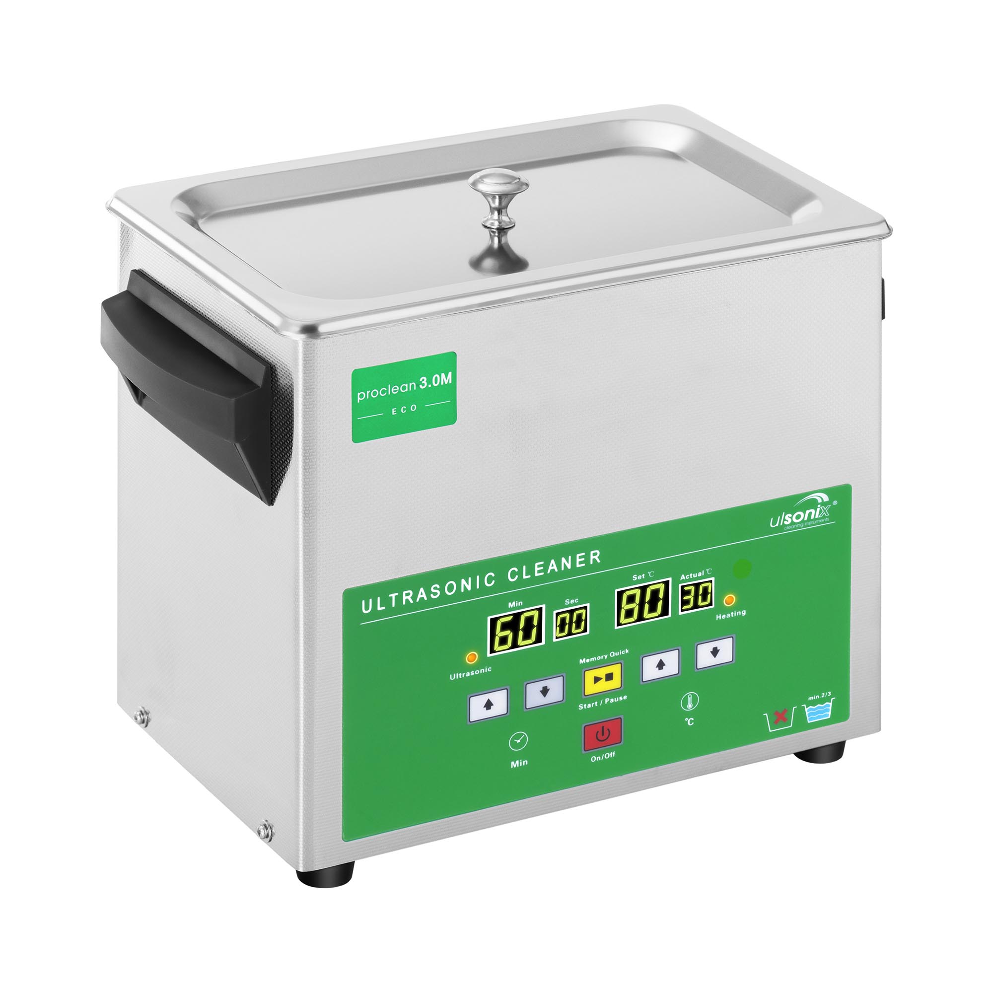 ulsonix Ultraschallreiniger - 3 l - 40 kHz - 120 W - Memory