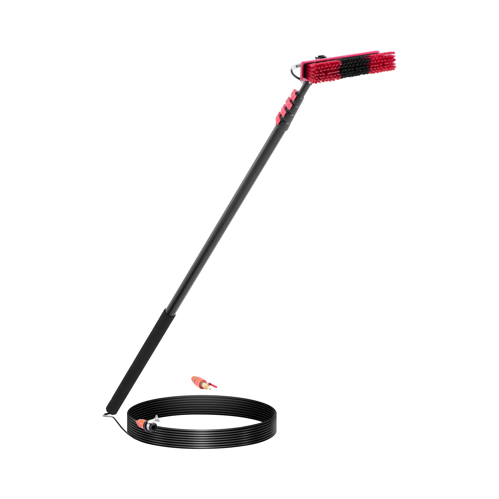 ulsonix Teleskop-Waschbürste - mit Wasseranschluss - für Solarmodule und Fenster - 1750 - 7200 mm