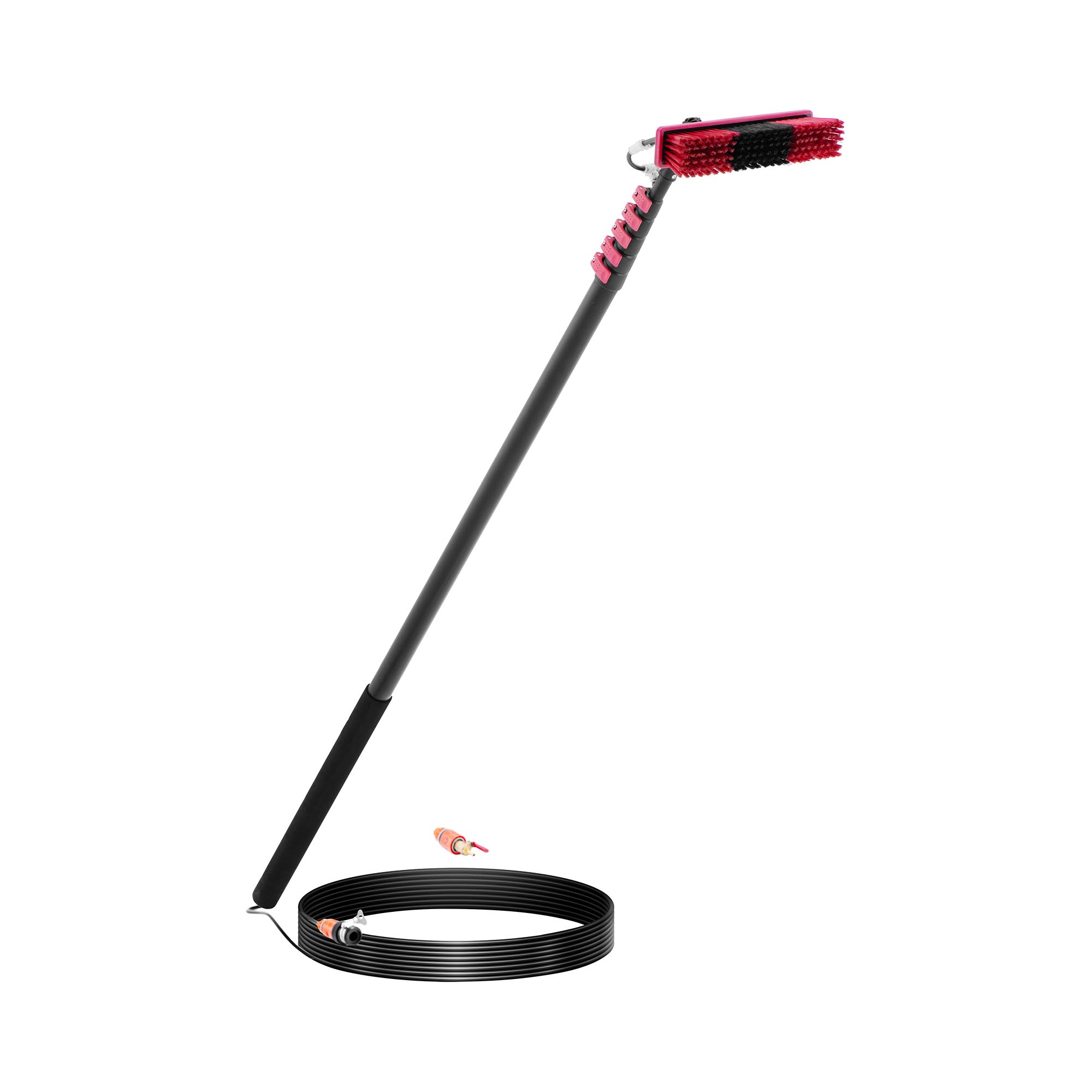ulsonix Teleskop-Waschbürste - mit Wasseranschluss - für Solarmodule und Fenster - 1820 - 8900 mm