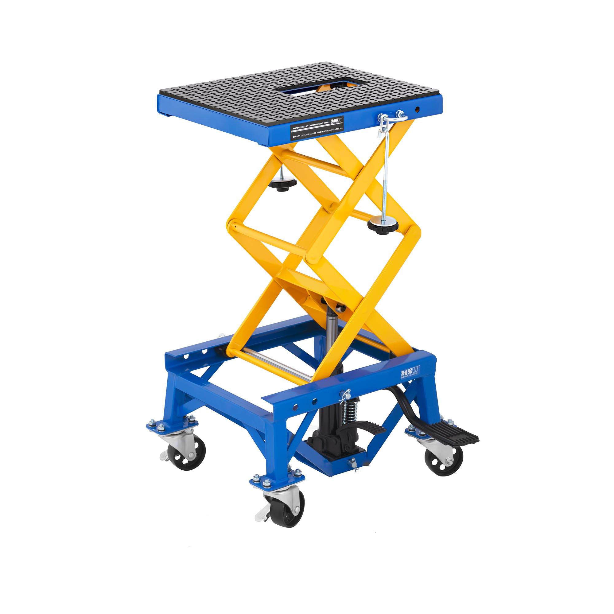 MSW Scherenhebebühne mit Rollen - 150 kg