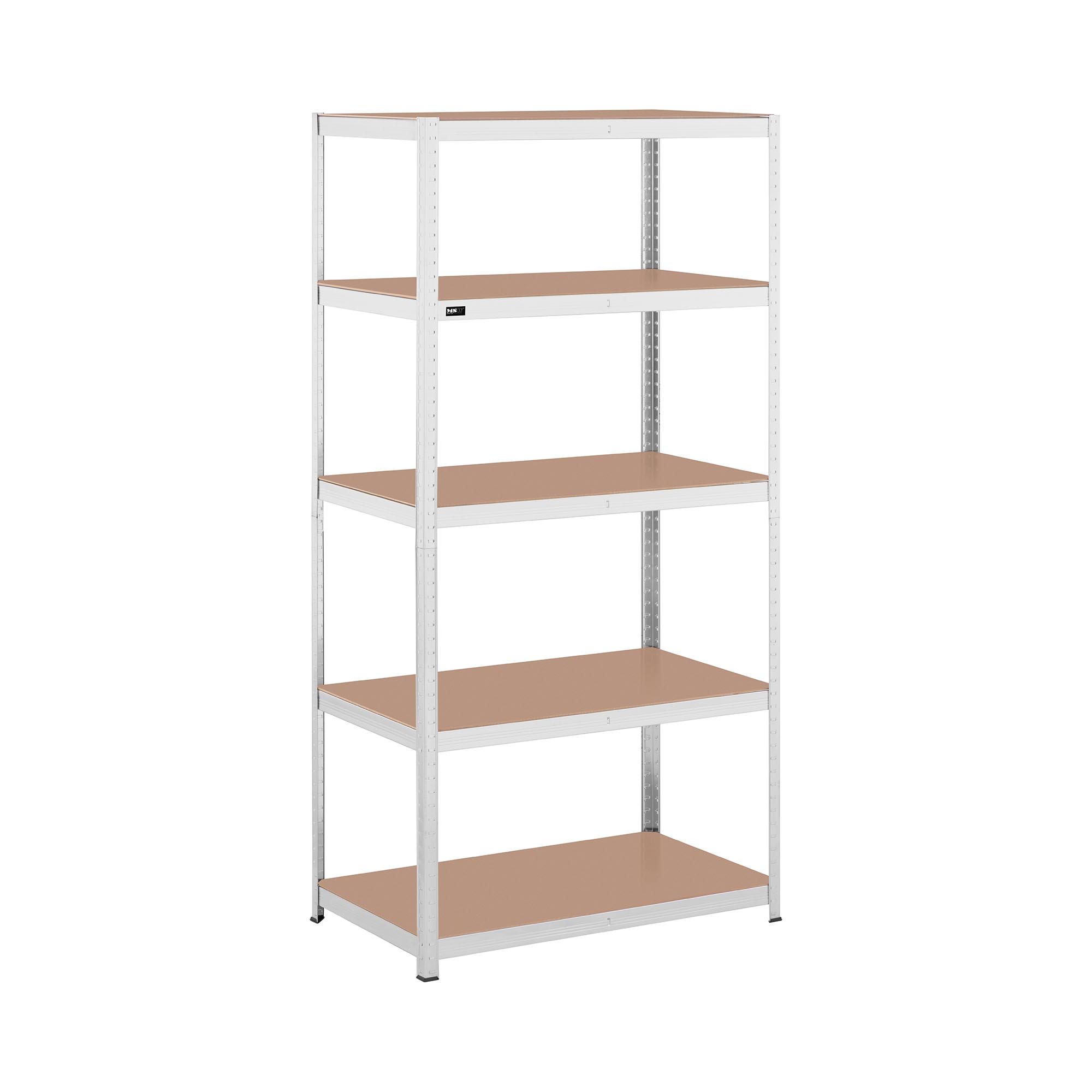 MSW Schwerlastregal - 100 x 60 x 200 cm - für 5 x 150 kg - Grau