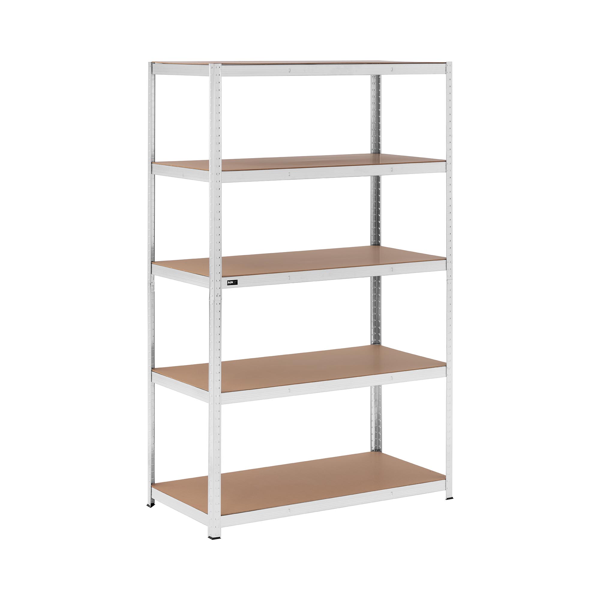 MSW Schwerlastregal - 120 x 60 x 200 cm - für 5 x 150 kg - Grau