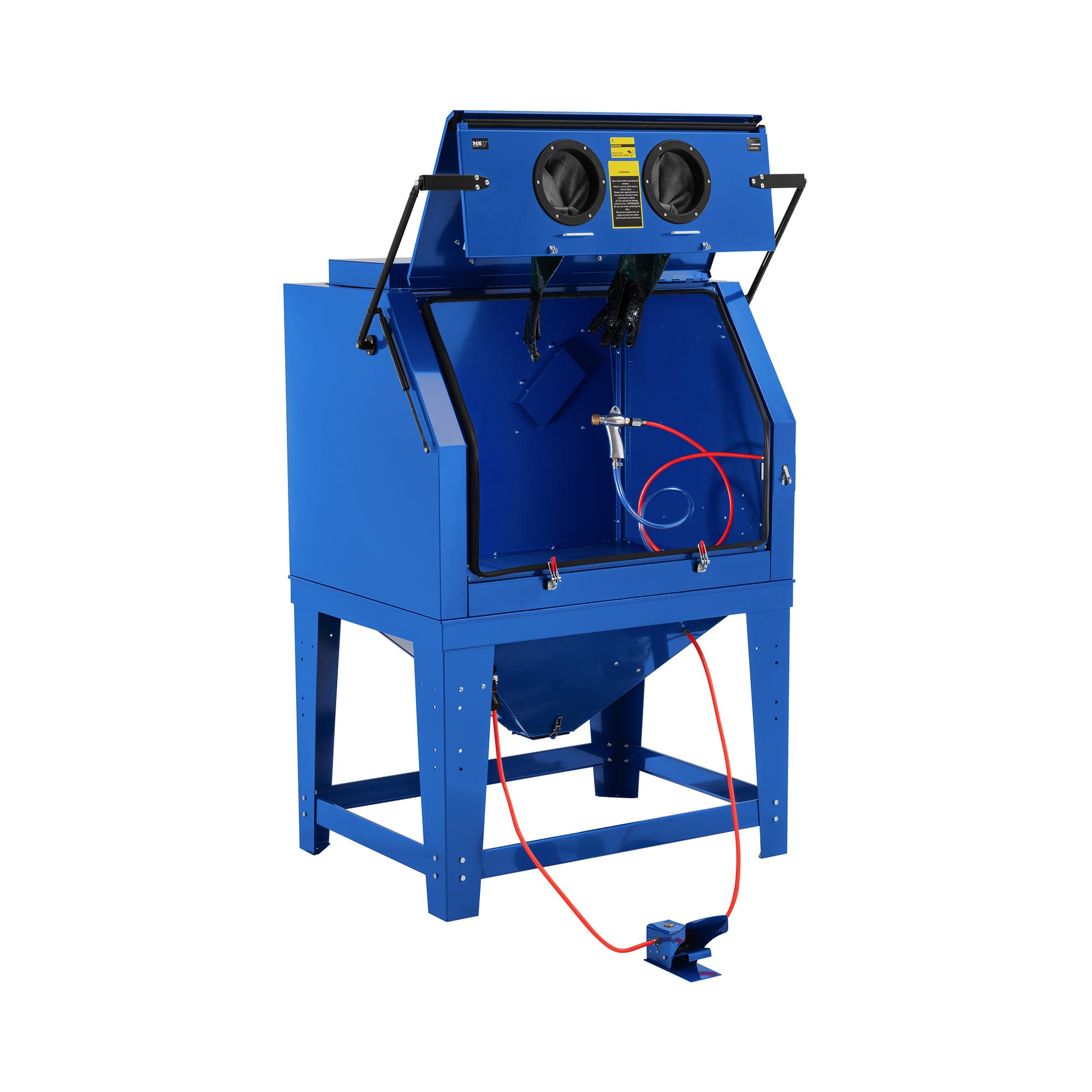 MSW Sandstrahlkabine - 990 L - mit Beleuchtung, Fußpedal