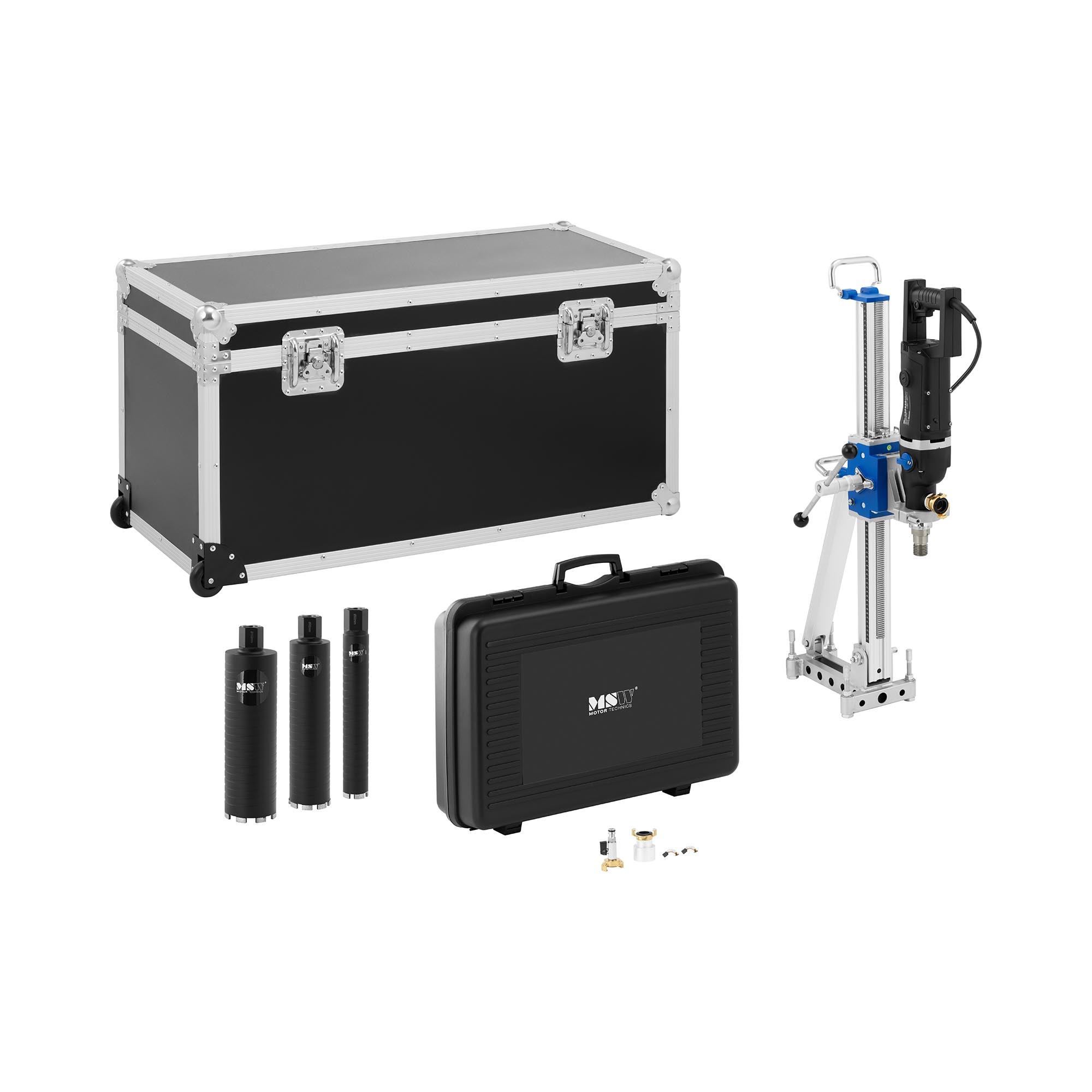 MSW Kernbohrgerät mit Ständer in Box - 2200 W - 1420 U/min