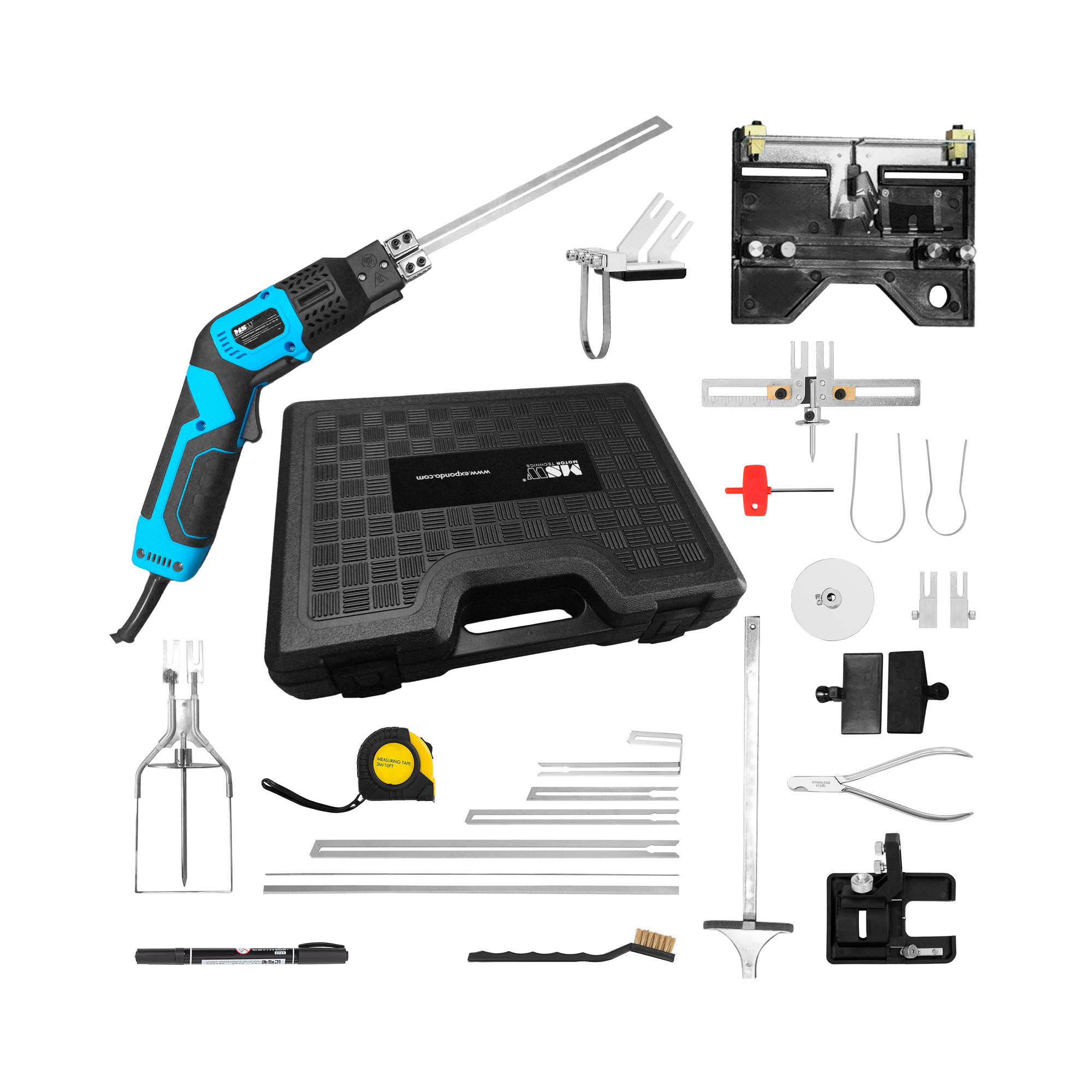 MSW Styroporschneider - 250 W - 500 °C - bis 250 mm - mit Steckdosenausschneider & weiteren Klingen