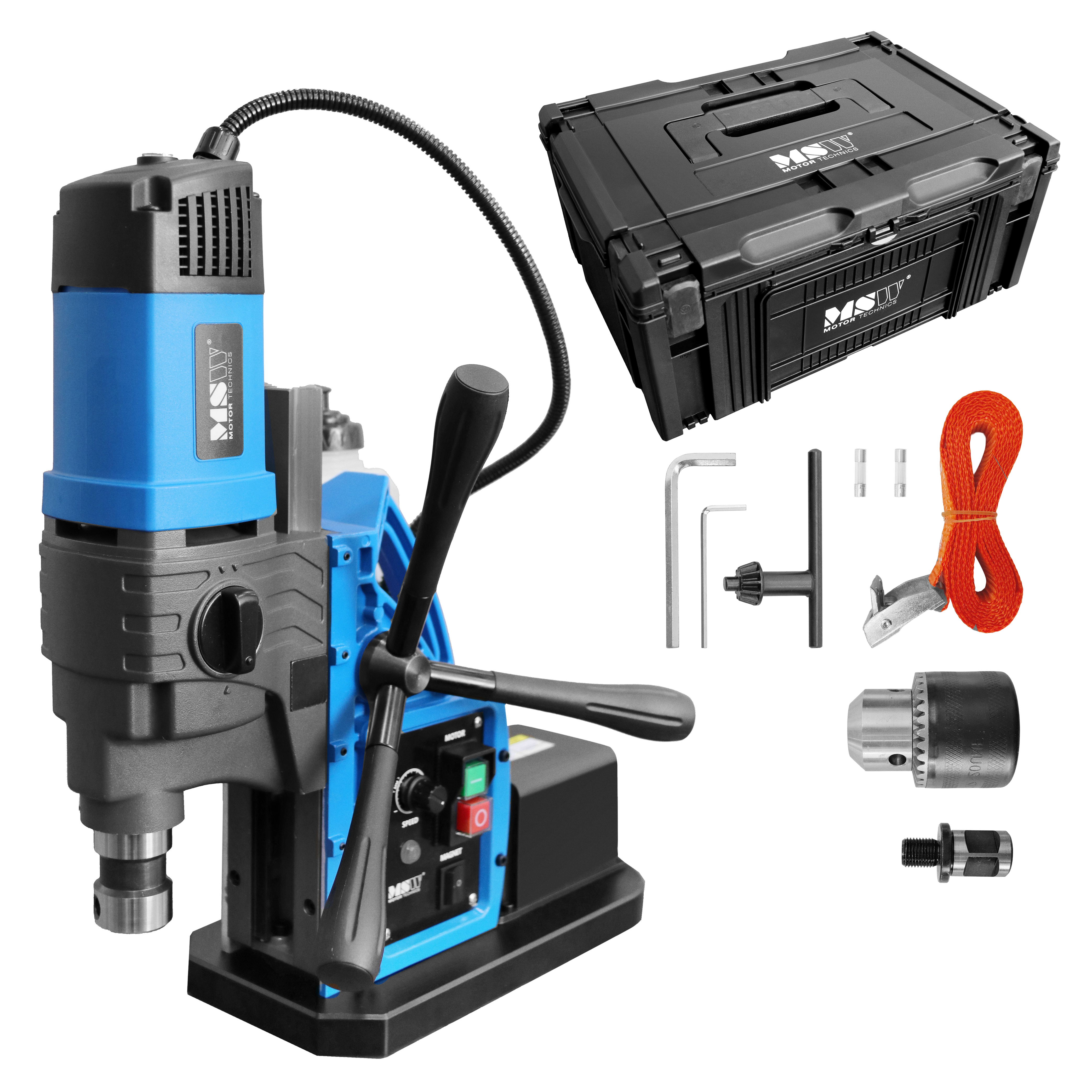 MSW Magnetbohrmaschine - mit Vakuum - 1650 W - 560 U/min - Bohrdurchmesser max. 50 mm