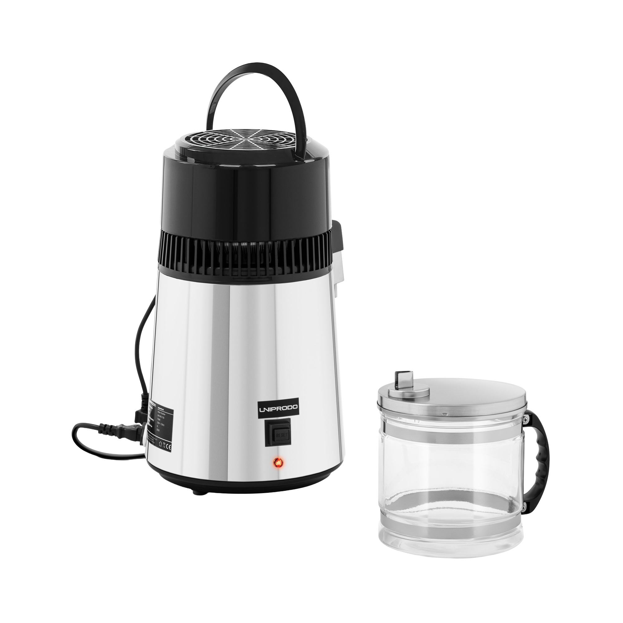 Uniprodo Destilliergerät - Wasser - 4 L - Glaskanne
