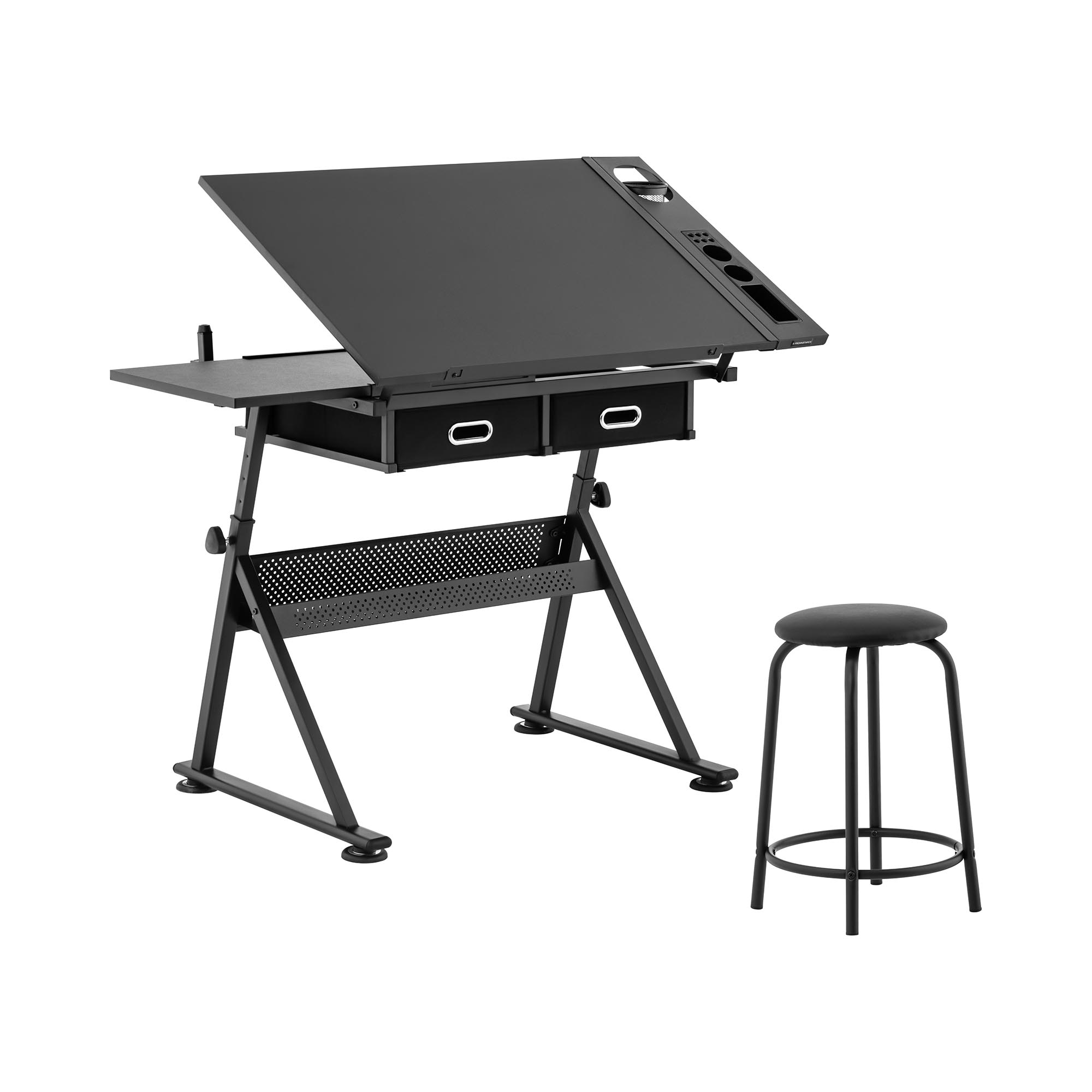 Fromm & Starck Zeichentisch - 115 x 60 cm - neig- und höhenverstellbar - mit Hocker