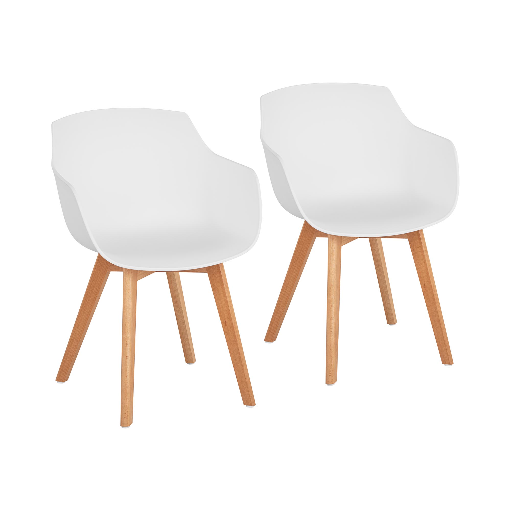 Fromm & Starck Stuhl - 2er Set - bis 150 kg - Sitzfläche 41 x 40 cm - weiß