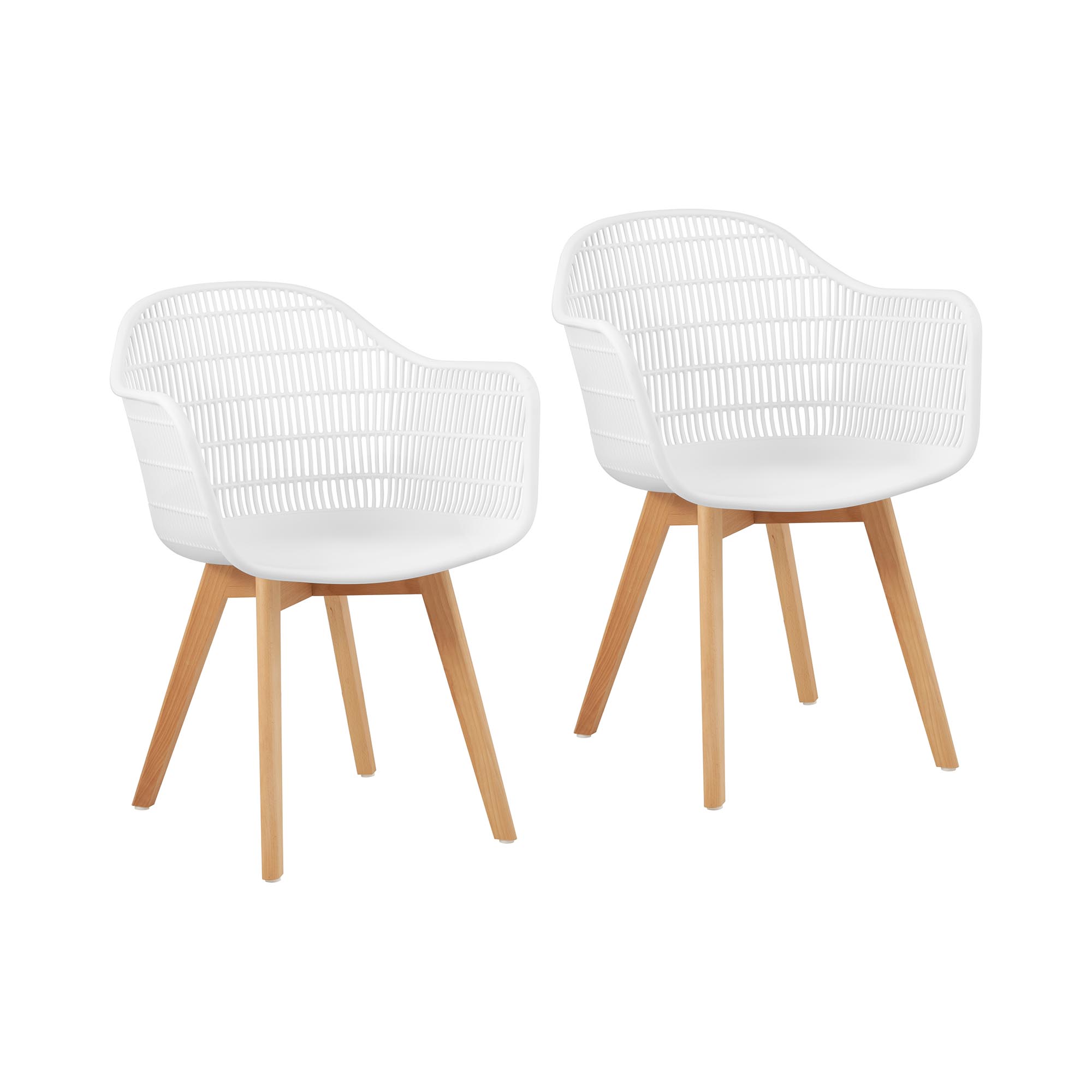 Fromm & Starck Stuhl - 2er Set - bis 150 kg - Sitz 490 x 450 x 450 mm - Weiß