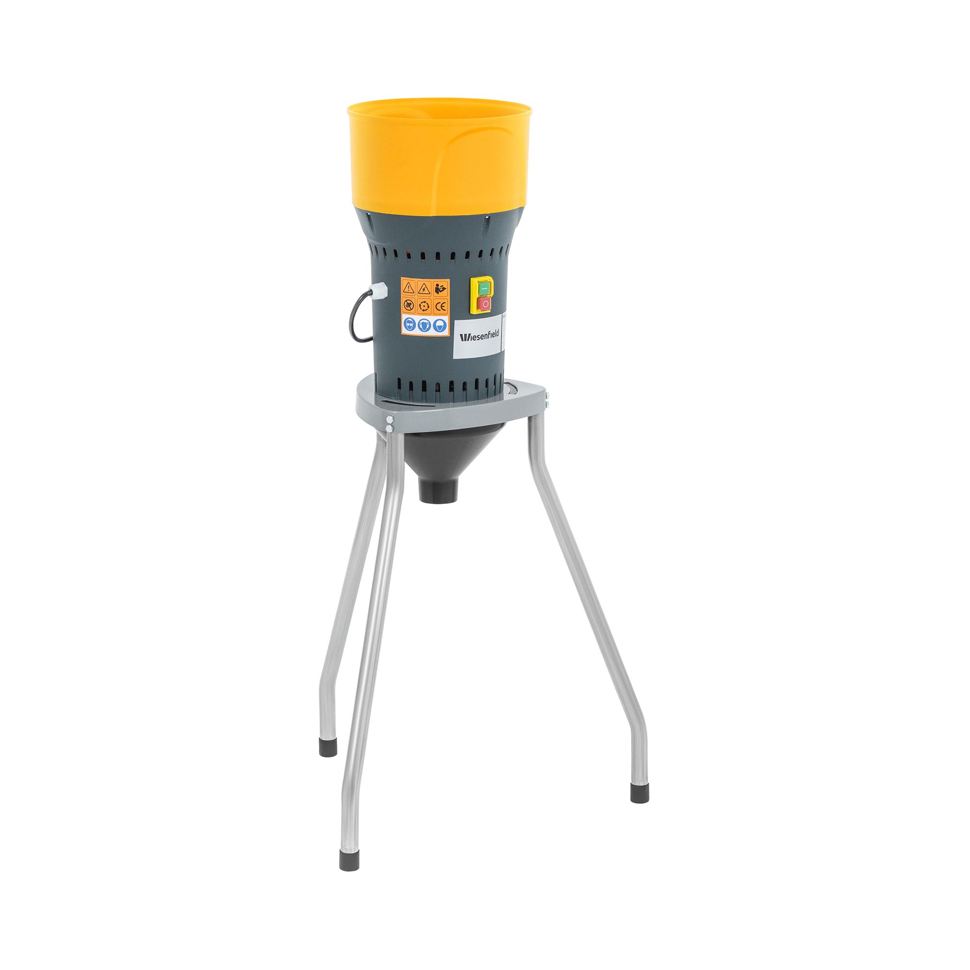 Wiesenfield Getreidemühle elektrisch - 300 kg/h - 1300 W - mit Untergestell