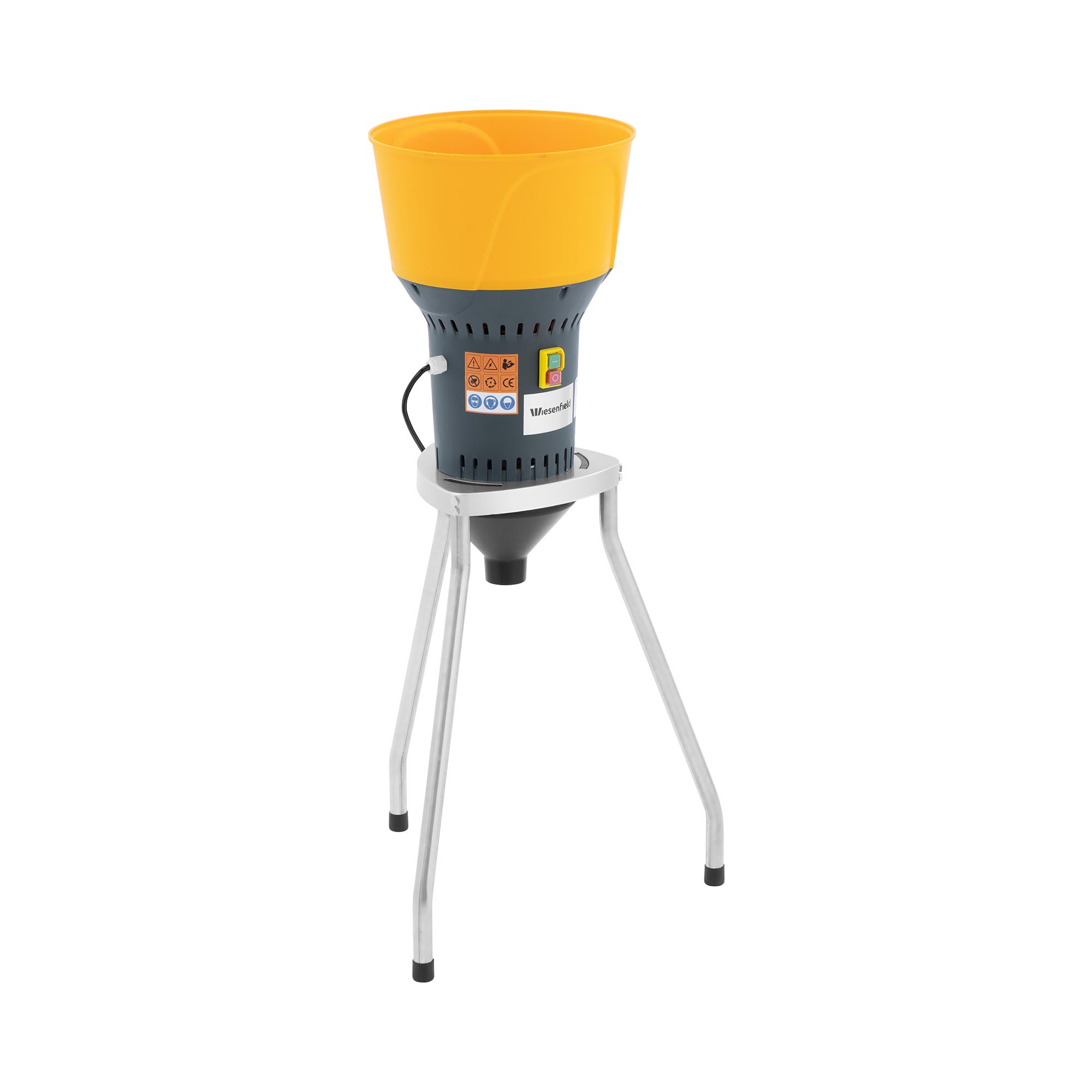 Wiesenfield Getreidemühle elektrisch - 400 kg/h - 1300 W - mit Untergestell