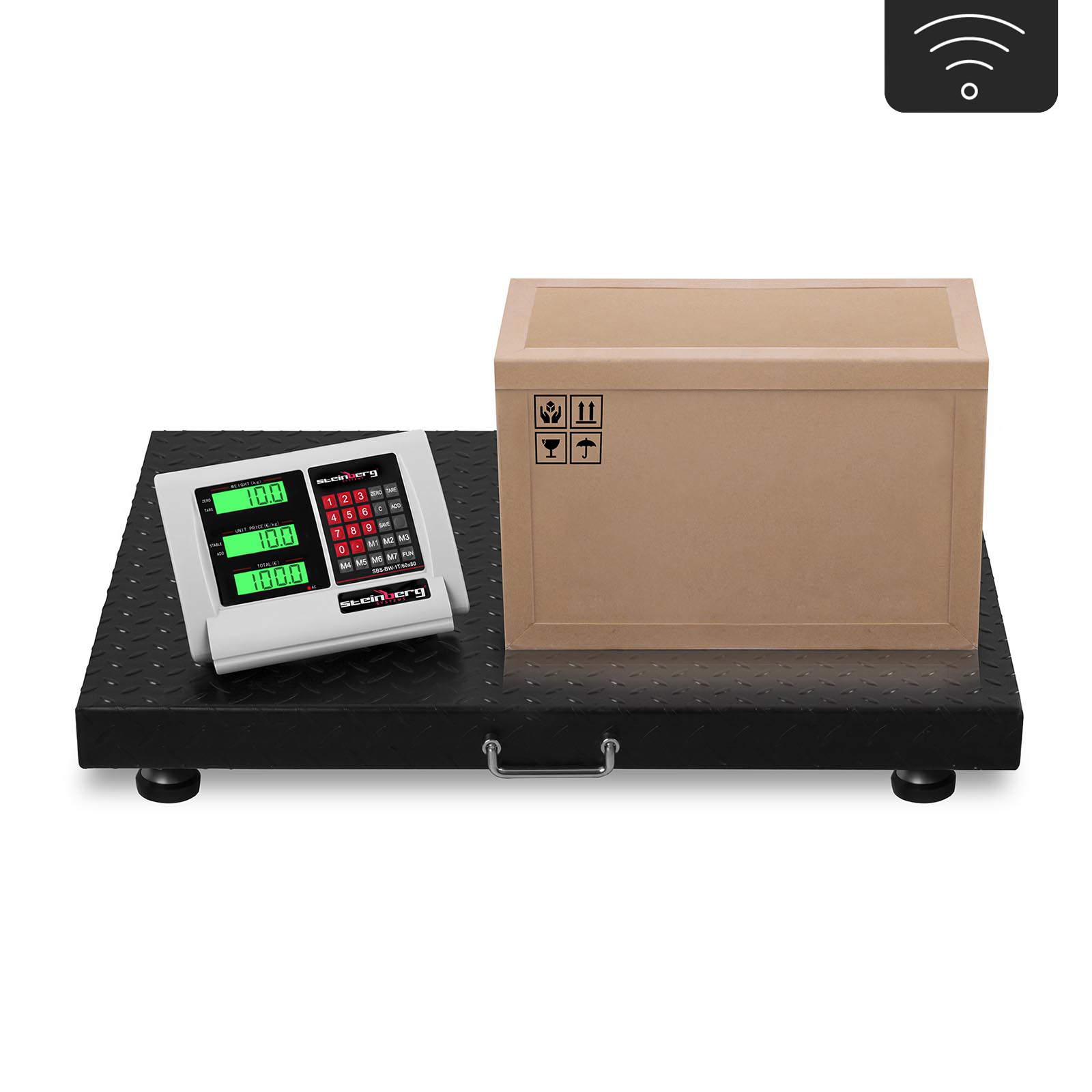 Steinberg Systems B-Ware Bodenwaage - 1000 kg / 0,2 kg - 60 x 80 cm - LCD wireless