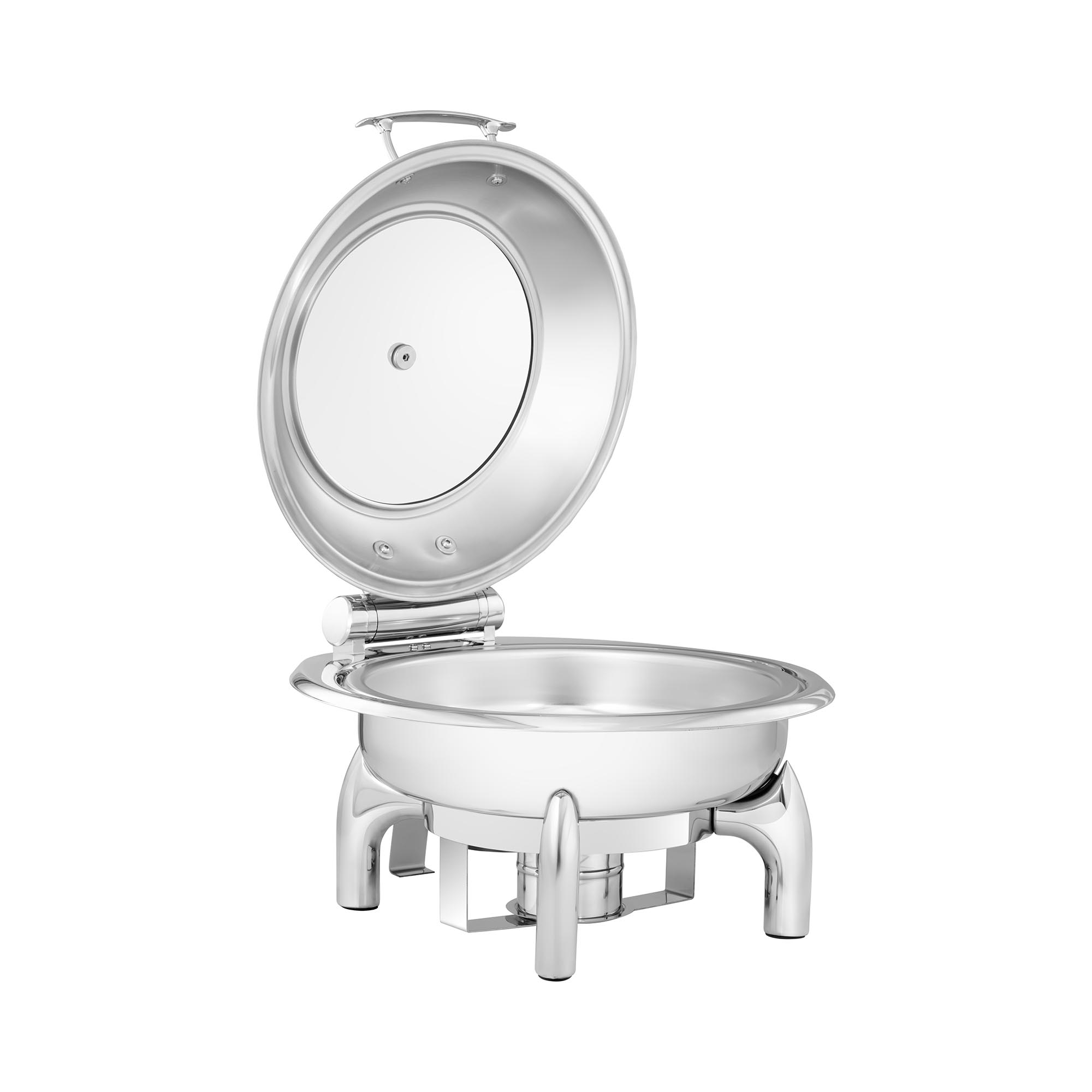 Chafing Dish - rund mit Sichtfenster - Royal Catering - 5,5 L - 1 Brennstoffzelle