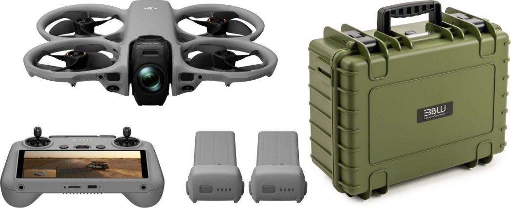 DJI Avata 360 FMC (DJI RC 2) + B&W Case Typ 5000 bronze/grün - Dealpreis