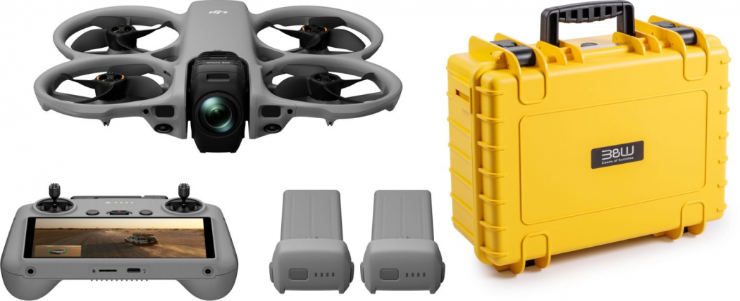 DJI Avata 360 FMC (DJI RC 2) + B&W Case Typ 5000 gelb