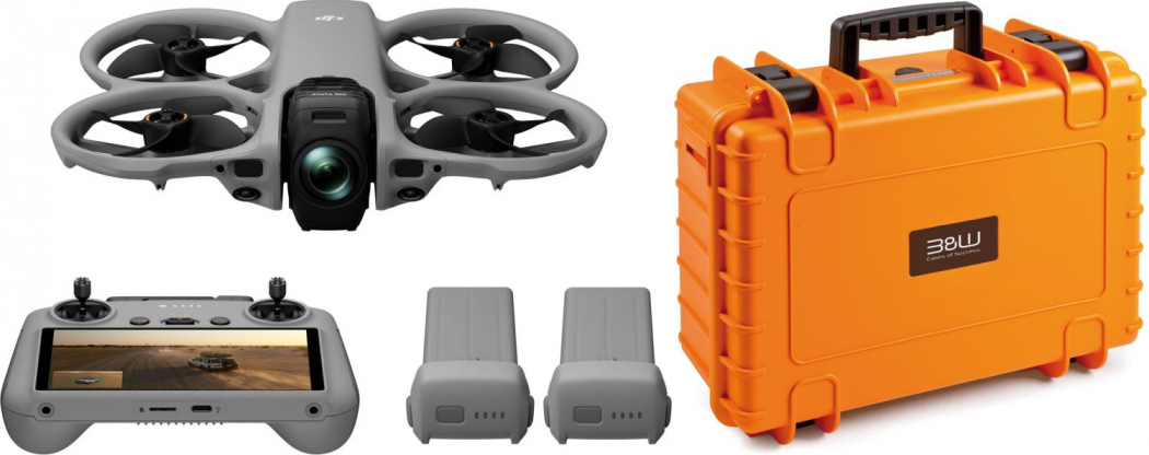 DJI Avata 360 FMC (DJI RC 2) + B&W Case Typ 5000 orange