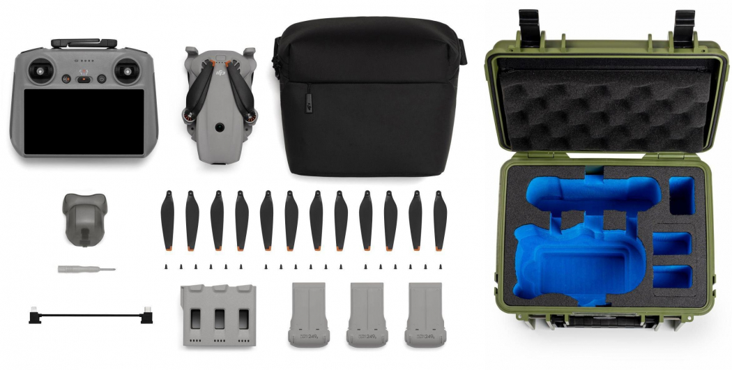 DJI Lito X1 FMC (DJI RC 2) + B&W Case Typ 2000 bronze/grün