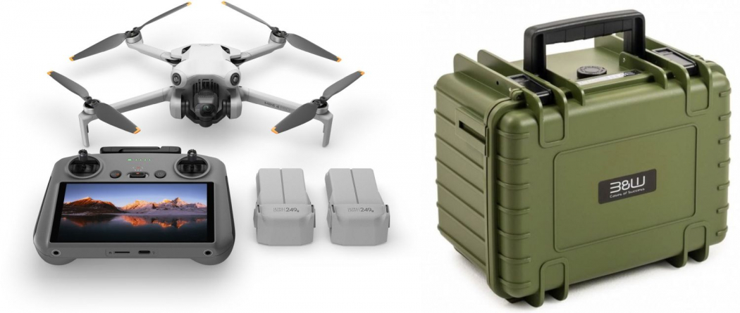 DJI Mini 4 Pro Fly More Combo (DJI RC 2) + B&W Case Typ 2000 bronze - Dealpreis
