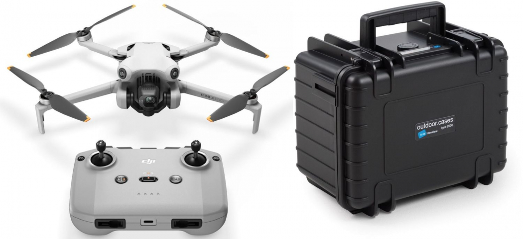 DJI Mini 4 Pro + RC-N2 + B&W Case Typ 2000 schwarz