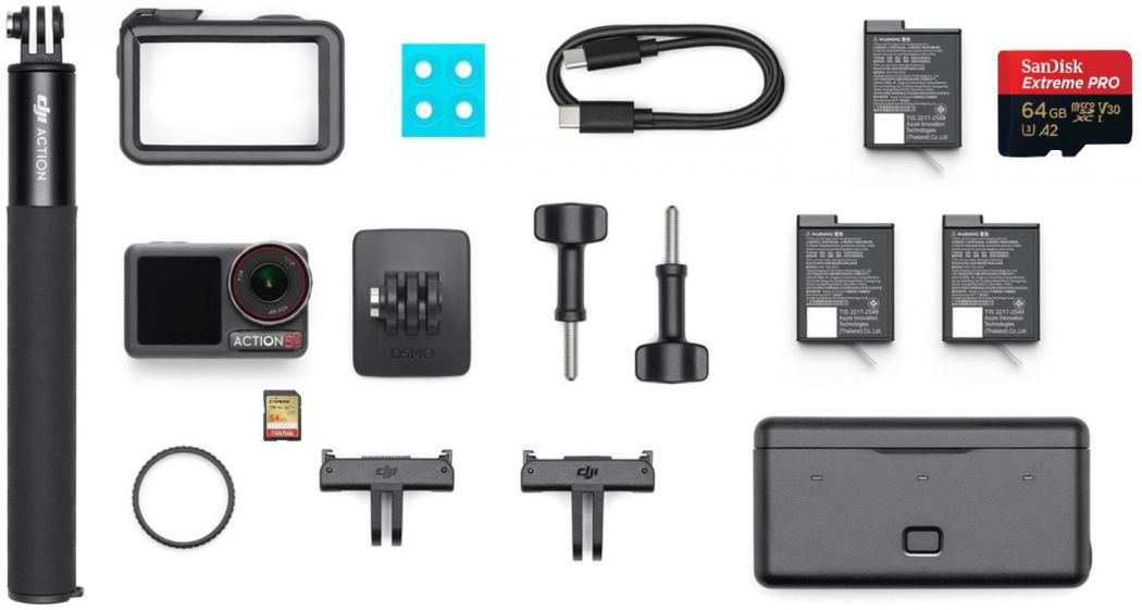 DJI Osmo Action 5 Pro Adventure Combo + SanDisk Extreme Pro 64GB 200MB