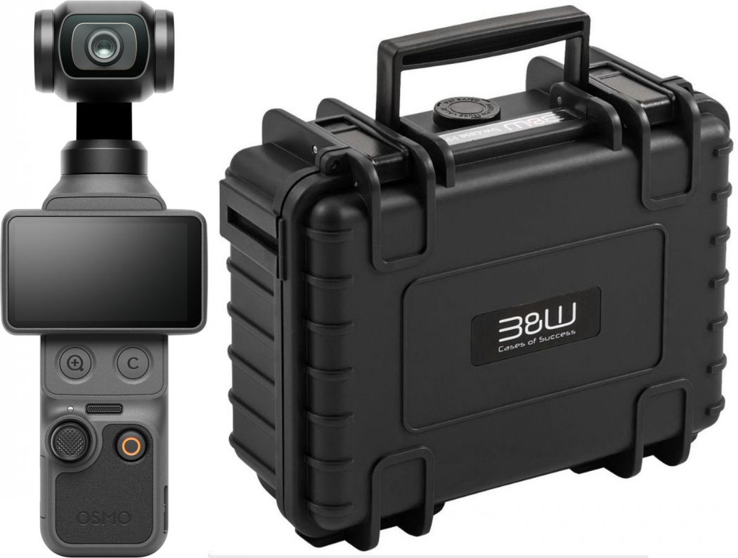 DJI Osmo Pocket 4 + B&W Case Typ 500 schwarz