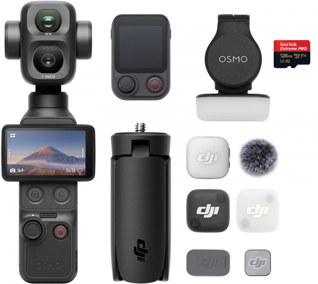 DJI Osmo Pocket 4P Vlog Combo + SanDisk Extreme Pro 128GB 200MB/s V30 -35,95€ Flash Sale Rabatt 683,05 Effektivpreis