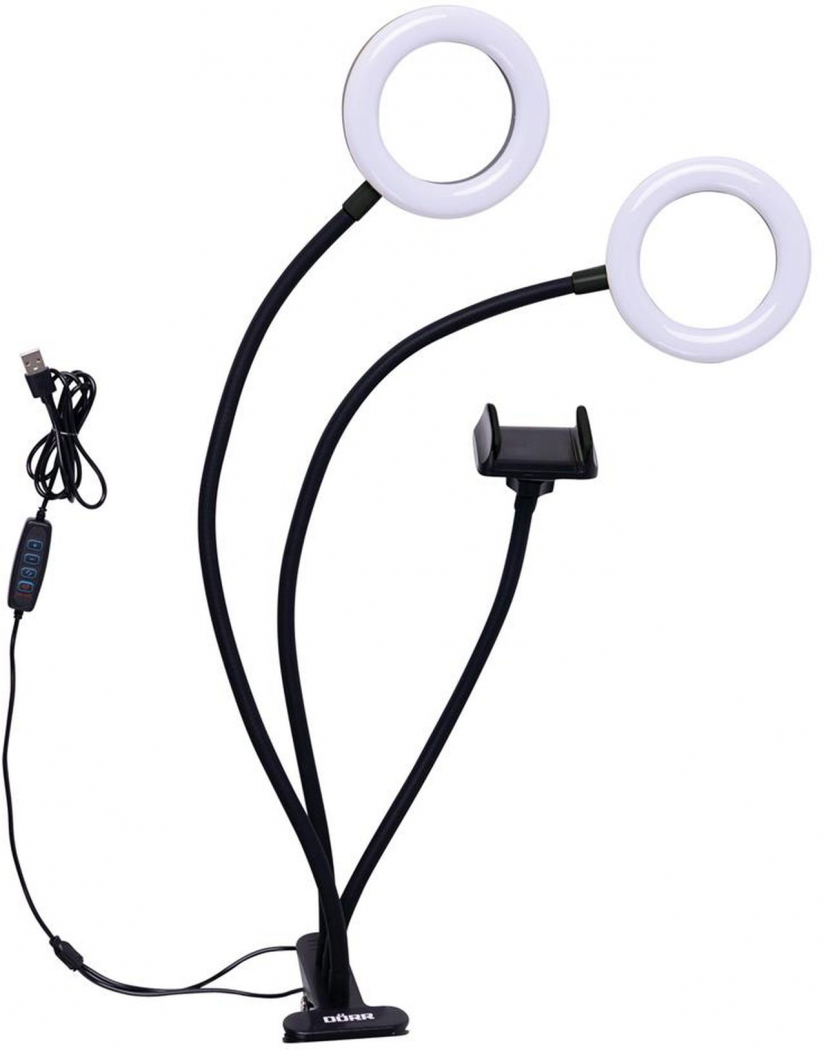 Dörr LED Selfie 2-er Ringlicht SLR-12 Bi-Color