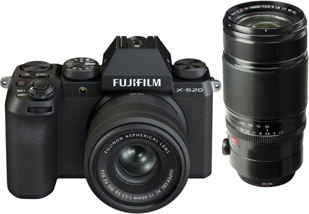 Fujifilm X-S20 + XC 15-45mm + XF 50-140mm - abzgl. 200,00€ Fujifilm XF Objektiv Cashback Aktion - abzgl. 100,00€ Fujifilm Cashback Aktion