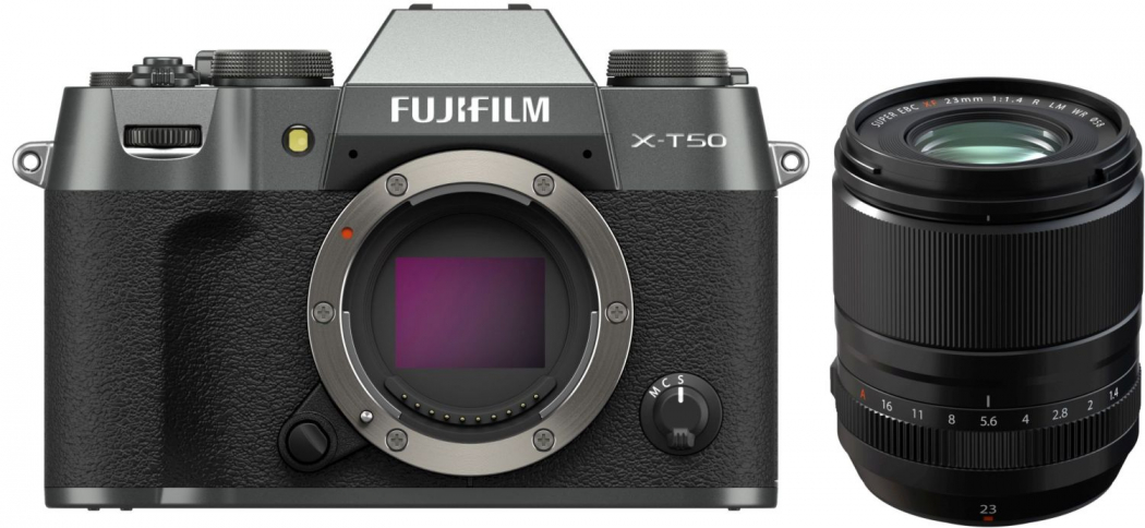Fujifilm X-T50 Anthrazit + XF 23mm f1,4 R LM WR - abzgl. 100,00€ Fujifilm XF Objektiv Cashback Aktion