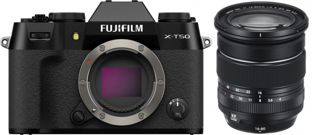 Fujifilm X-T50 schwarz + XF 16-80mm f4 R OIS WR - abzgl. 100,00€ Fujifilm XF Objektiv Cashback Aktion