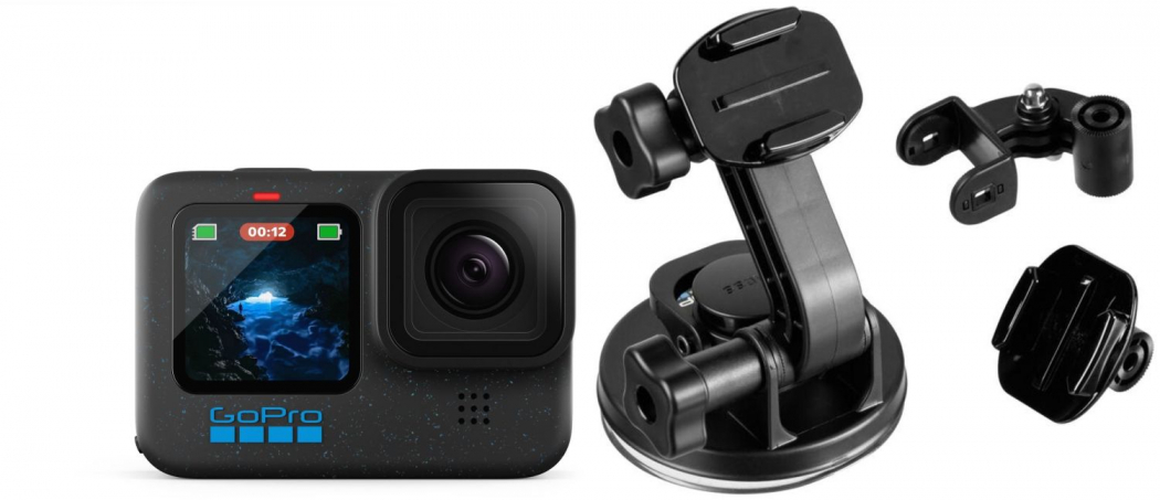 GoPro HERO12 Black + Saugnapfhalterung - abzgl. 70,00€ GoPro Winter Sofortrabatt
