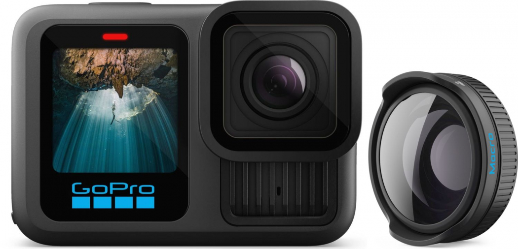 GoPro HERO13 Black + Macro Lens Mod - nach 100 EUR GoPro Winter Sofortrabatt