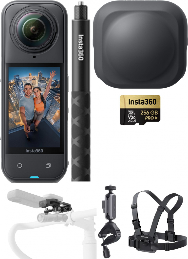 INSTA360 X5 Rennrad-Bundle (Modular) + Micro SDXC 256GB V30 A2 U3