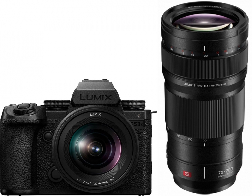 Panasonic DC-S5 IIX + S 20-60mm f3,5-5,6 + S PRO 70-200mm F4 O.I.S. - abzgl. 150,00€ Lumix S - Objektiv Herbst Aktion - abzgl. 150,00€ Lumix S WBW Herbst Aktion - abzgl. 700,00€ Lumix X-Mas Sofortrabatt Aktion