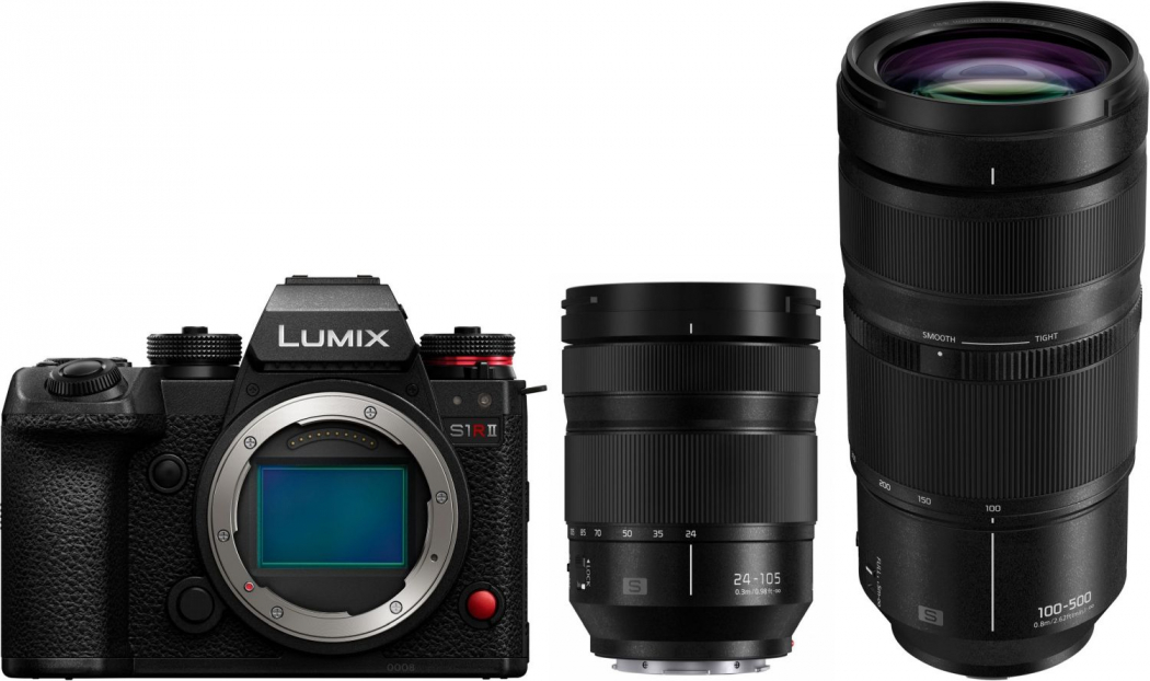 Panasonic Lumix DC-S1RII + S 24-105mm f4 + S 100-500mm f5-7,1 - abzgl. 500,00€ Lumix Objektiv Kombi-Rabatt - abzgl. 500,00€ Lumix Summer Trade-In Aktion
