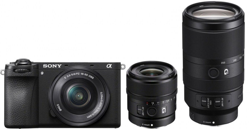 Sony Alpha ILCE-6700 + 16-50mm + 15mm f1,4 G + 70-350mm f4,5-6,3 G OSS - abzgl. 200,00€ Welcome to Alpha-Bonus