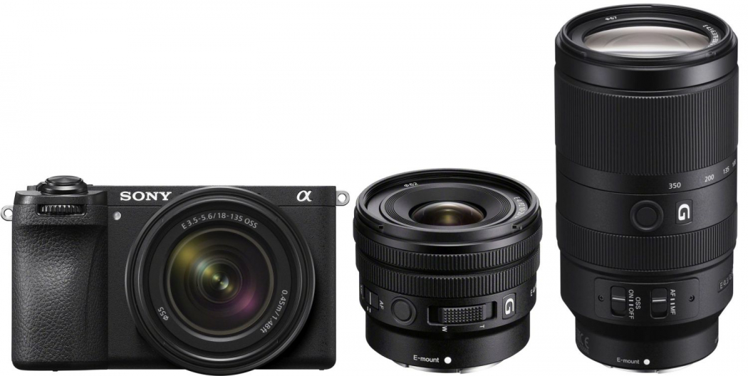 Sony Alpha ILCE-6700 + 18-135mm + 10-20mm f4 G + 70-350mm f4,5-6,3 G - abzgl. 50,00€ Wildlife Objektiv-Rabatt - abzgl. 100,00€ Winter Cashback - abzgl. 100,00€ Welcome to Alpha-Bonus