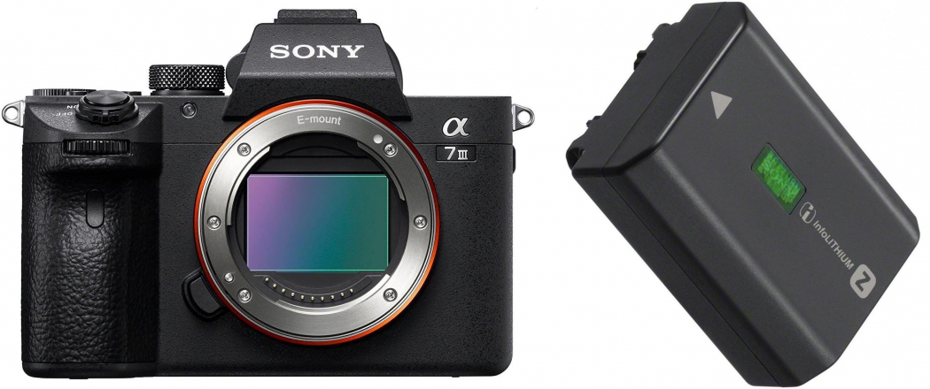 Sony Alpha ILCE-7 III (ILCE7M3) + Sony Akku NP-FZ100