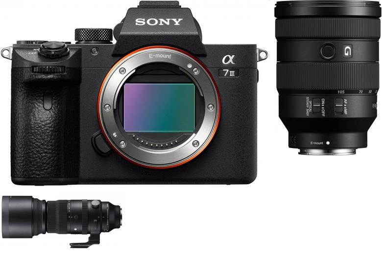 Sony Alpha ILCE-7 III + Sony 24-105mm + Sigma 150-600mm - abzgl. 100,00€ Street-Objektiv Sofortrabatt Aktion