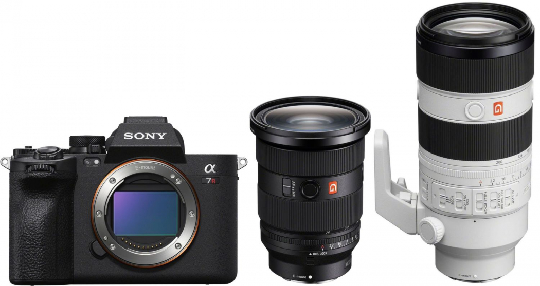 Sony Alpha ILCE-7R V + FE 24-70mm f2,8 + FE 70-200mm f2,8 - nach 500 EUR Sony Alpha 7R V Sofortrabatt-Aktion