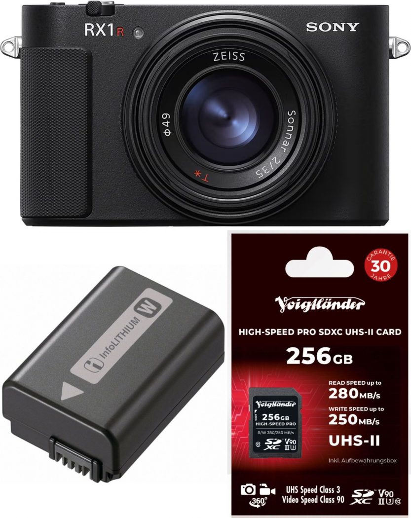 Sony DSC-RX1R III + Sony NP-FW50 Akku + Voigtländer SDXC 256GB UHS-II