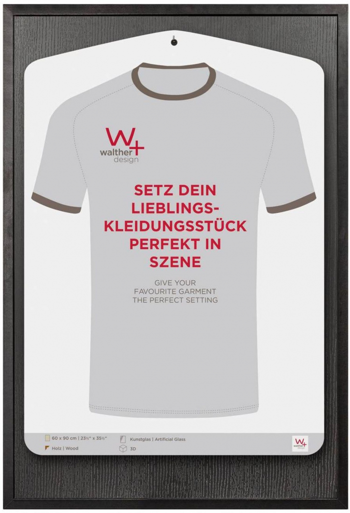 Walther EA690B Trikot Holzrahmen 60x90 cm schwarz