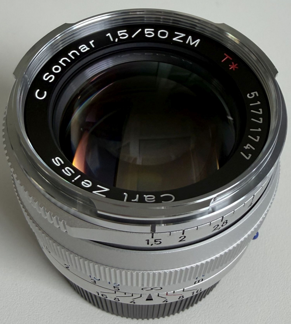 ZEISS C Sonnar T* 50mm f1,5 silber - abzgl. 150,00€ Objektiv Sofortrabatt