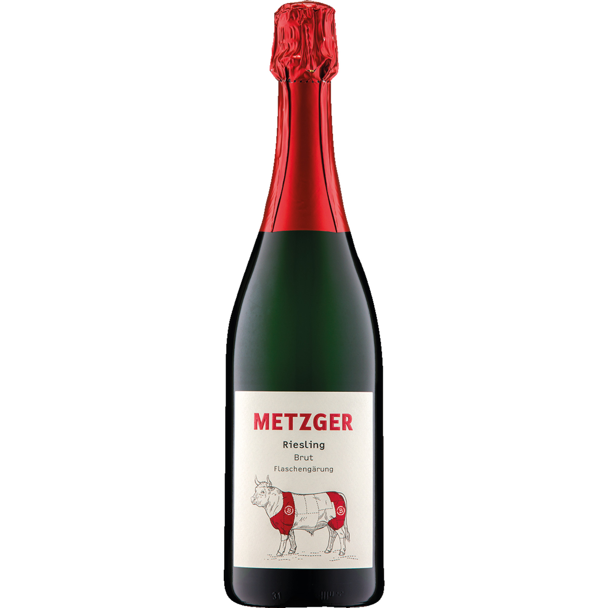 Metzger Riesling Sekt, Brut, Deutscher Sekt, Deutscher Sekt, Schaumwein