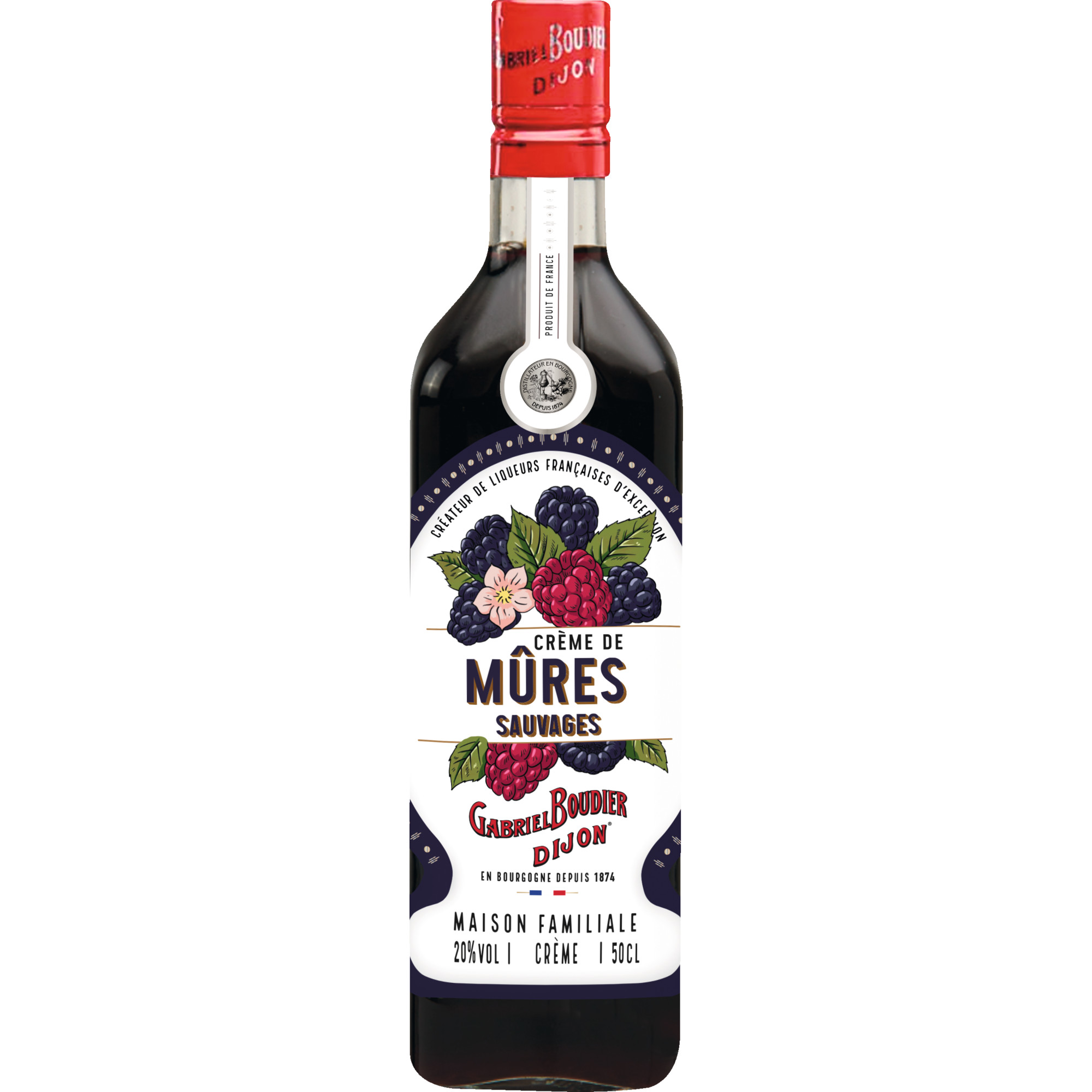 Liqueur Crème de Mûres, Likör, 20% Vol., 0,5L, Spirituosen